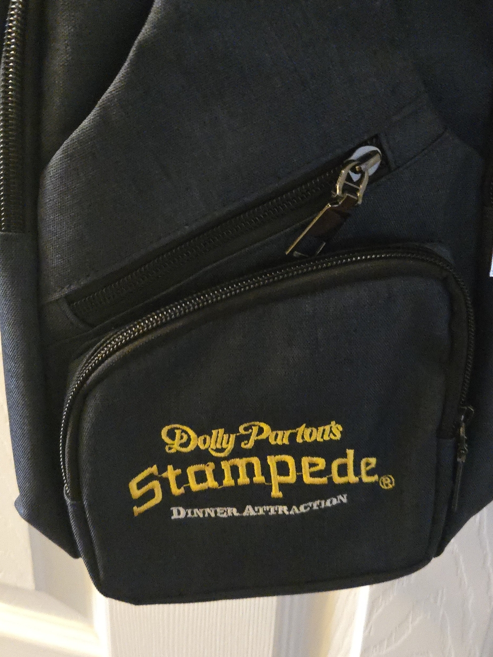 Black Embroidered Men’s Crossbody Bag